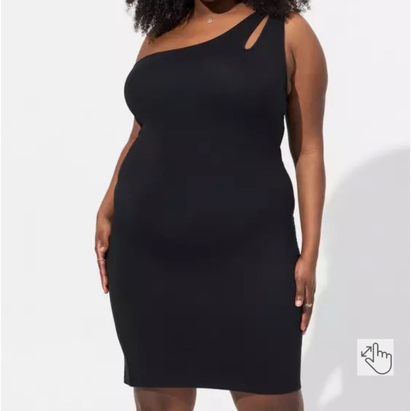 Torrid Mini Foxy Bodycon One Shoulder Dress - Picture 2 of 6